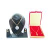 Gold Plated Dark Blue Double Pendant Jewelry Set