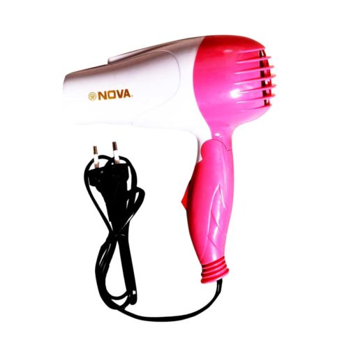 NOVA-1000W-Foldable-Hair-Dryer-NV1290-pink-dryer